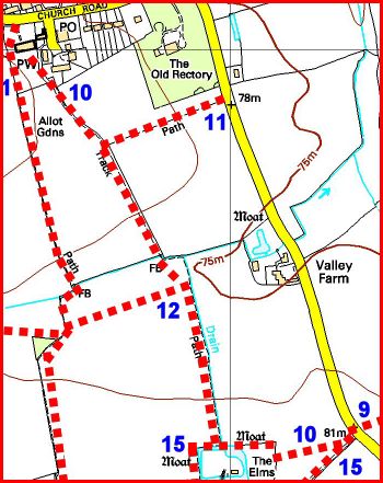 Map of footpath 10