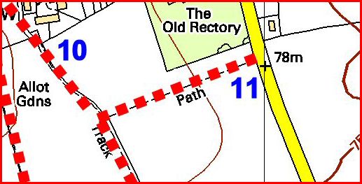 Map of footpath 11