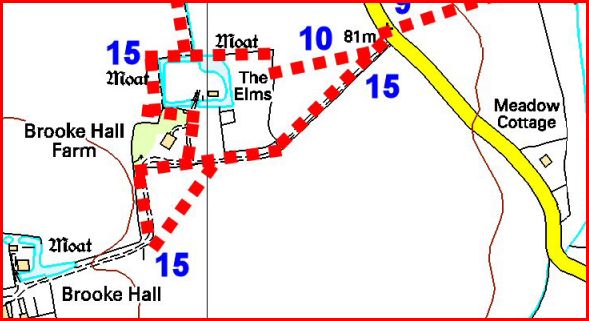 Map of footpath 15