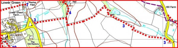 Map of footpath 3