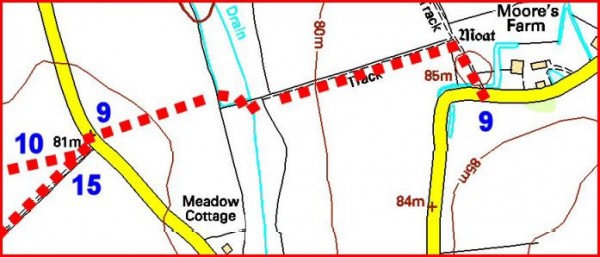 Map of footpath 9